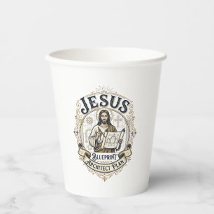 Jesus Blueprint Architekt Plan Jesus Blueprint Arc Pappbecher