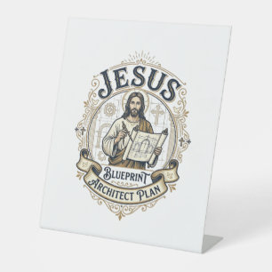 Jesus Blueprint Architekt Plan Jesus Blueprint Arc Sockelschild