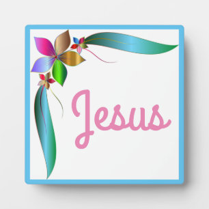 JESUS BLUME RIBBON FOTOPLATTE