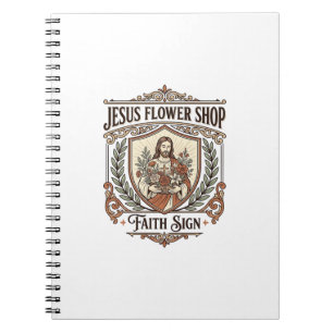 Jesus Blumenladen Glaubensschild Jesus Blumenladen Notizblock