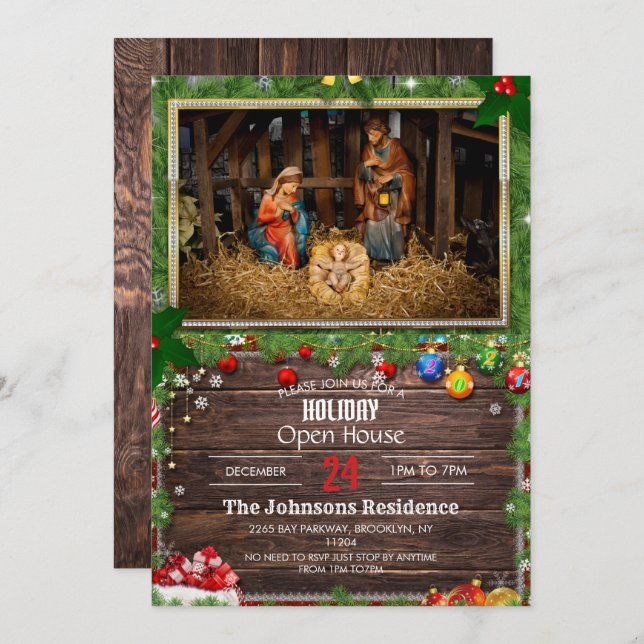 Jesus Born Einladung (Vorne/Hinten)