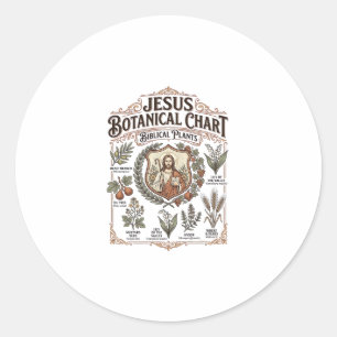 Jesus Botanischer Chart Biblische Pflanzen Jesus B Runder Aufkleber