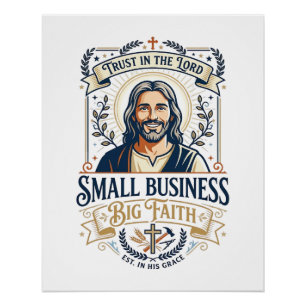 Jesus Boutique Kleinunternehmer-Shirt Christia Poster
