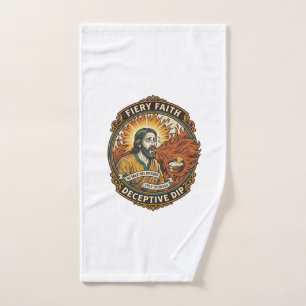Jesus Brennender Mund Super Scharfe Party Dip Humo Handtuch