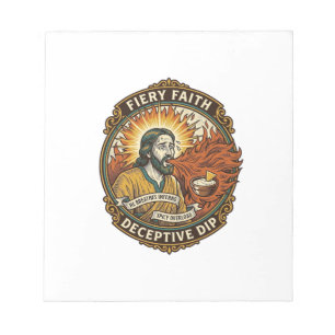 Jesus brennender Mund Super scharfe Party-Dip Humo Notizblock
