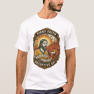 Jesus brennender Mund Super scharfe Party-Dip Humo T-Shirt