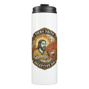 Jesus Brennender Mund Super Scharfe Party Dip Humo Thermosbecher