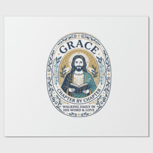 Jesus Buchclub Lesegemeinschaft Grafik T-Shirt Chr Geschenkpapier