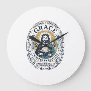 Jesus Buchclub Lesegemeinschaft Grafik T-Shirt Chr Große Wanduhr