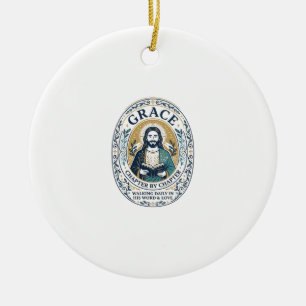 Jesus Buchclub Lesegemeinschaft Grafik T-Shirt Chr Keramik Ornament