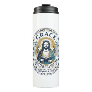 Jesus Buchclub Lesegemeinschaft Grafik T-Shirt Chr Thermosbecher