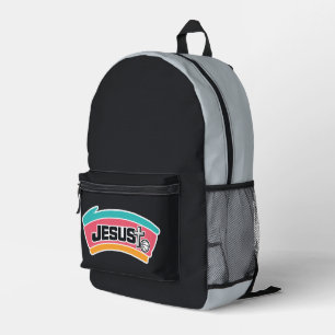 JESUS - Bunt und Sportlich Bedruckter Rucksack
