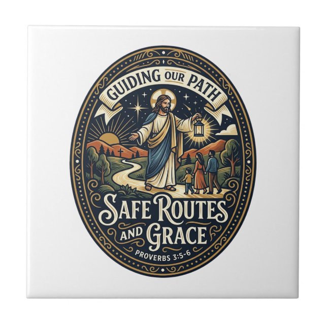 Jesus Busfahrer Transitmitarbeiter Shirt Glaube ba Fliese (Vorderseite)