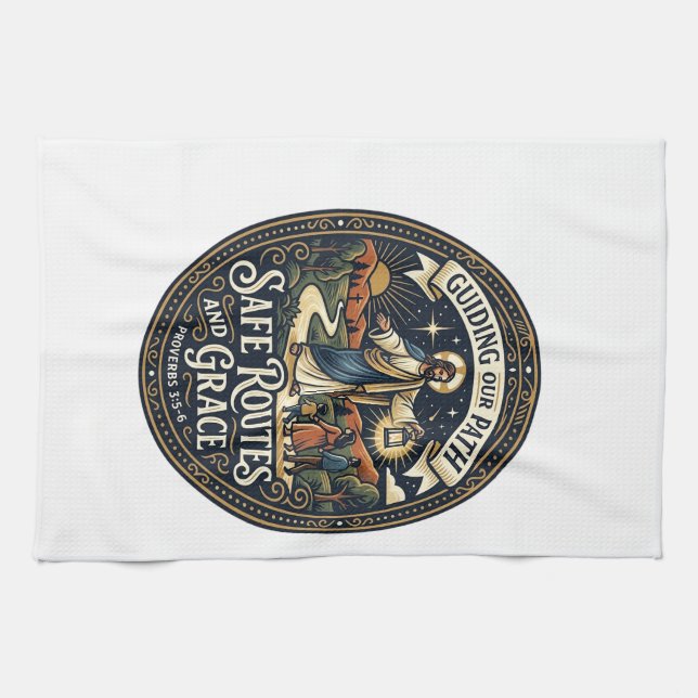 Jesus Busfahrer Transitmitarbeiter Shirt Glaube ba Geschirrtuch (Horizontal)