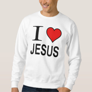 Jésus Cadeaux J'aime Jésus Logo sur sweatshirt