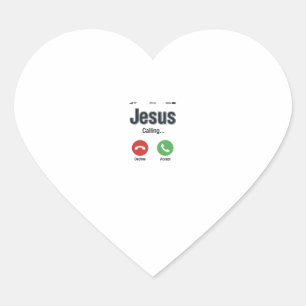 Jesus Calling Telefonbildschirm Christliches T-Shi Herz-Aufkleber