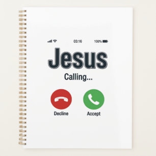 Jesus Calling Telefonbildschirm Christliches T-Shi Planer