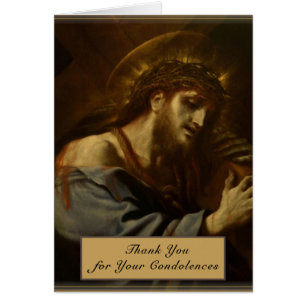 Jésus catholique qui porte la prière funéraire cro