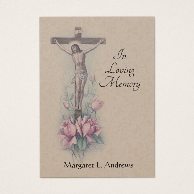 Jésus catholique Sympathie de funérailles prière C (Devant)