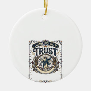 Jesus Cheer Turnen Grafik T-Shirt Christliche Kuns Keramik Ornament
