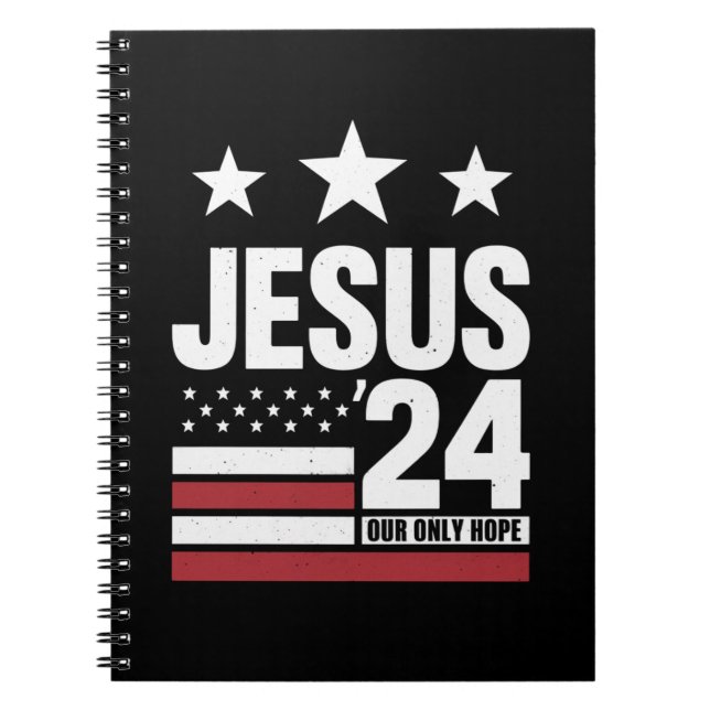 Jesus Christ 2024 Präsident USA Wahlen Politische Notizblock (Vorderseite)