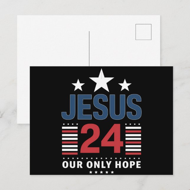 Jesus Christ 2024 Präsident USA Wahlen Politische Postkarte (Vorne/Hinten)