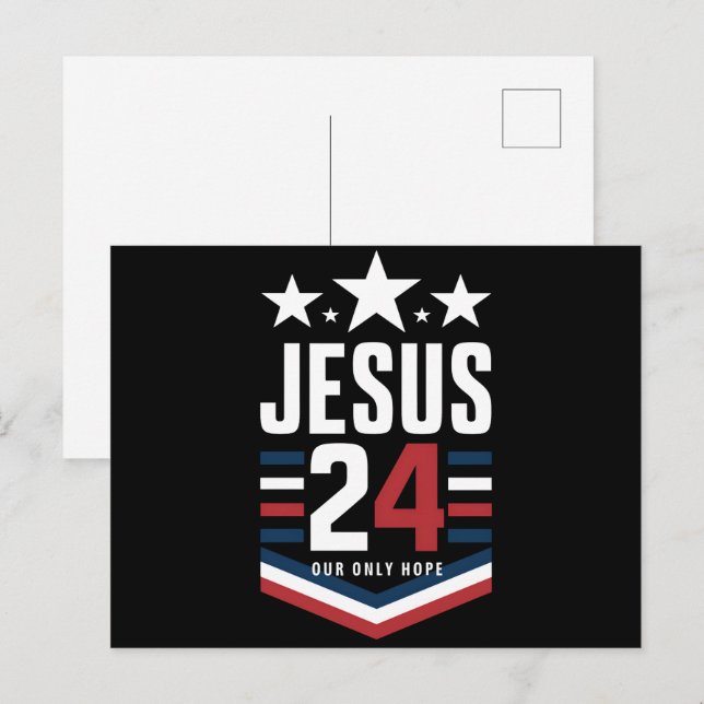 Jesus Christ 2024 Präsident USA Wahlen Politische Postkarte (Vorne/Hinten)