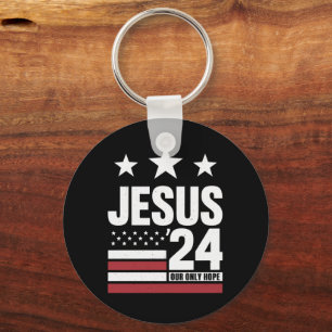 Jesus Christ 2024 Präsident USA Wahlen Politische Schlüsselanhänger