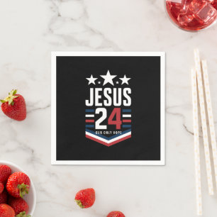 Jesus Christ 2024 Präsident USA Wahlen Politische Serviette