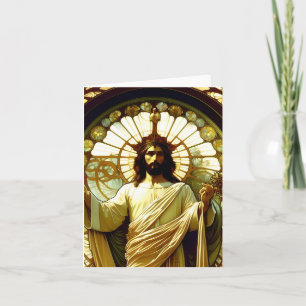 Jesus Christ - AI - Art Nouveau - A Karte
