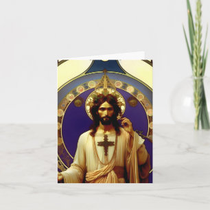 Jesus Christ - AI - Art Nouveau - B Karte