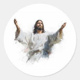 Jesus-Christ-Bild Christliche Moderne Religiöse Ku Runder Aufkleber