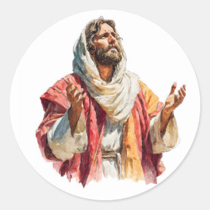 Jesus-Christ-Bild Moderne Christliche Religiöse Ku Runder Aufkleber