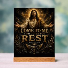 Jesus Christ, Come to Me, Matthew 11:28, Christian Acrylschild