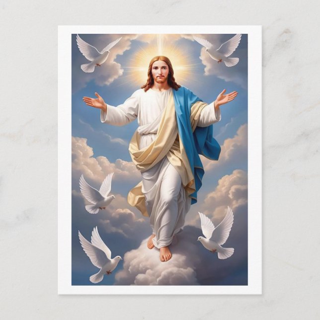 Jesus Christ Feiertagspostkarte (Vorderseite)