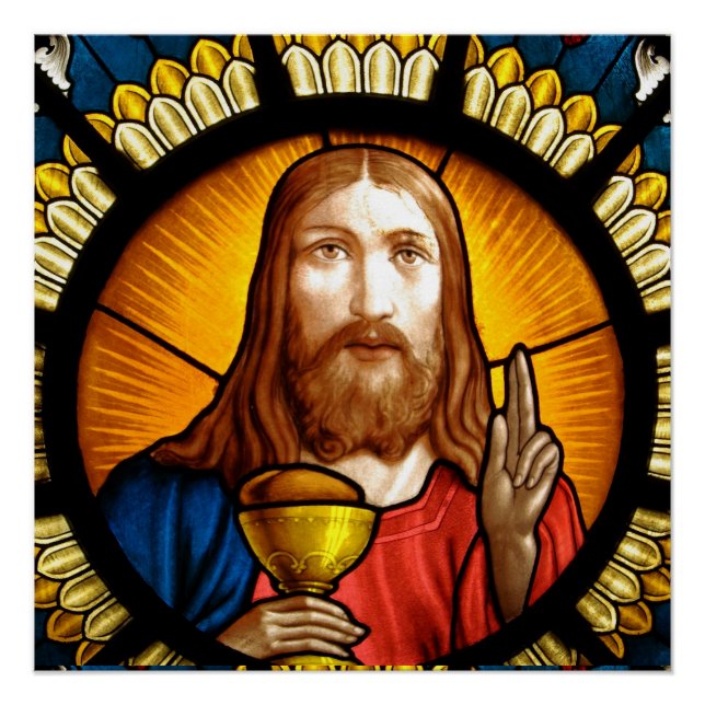 Jesus Christ Festglas Poster (Vorderseite)