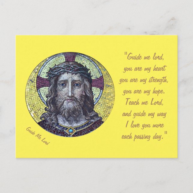 Jesus Christ & Gebet "Guide Me Lord" / Postkarte (Vorderseite)