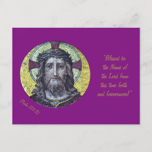 Jesus Christ & Gebet "Psalm 113:2 Segen" Postkarte