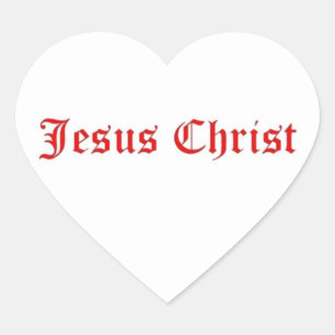 JESUS CHRIST Herz-Aufkleber