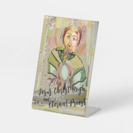 Jesus Christ High Priest Sockelschild