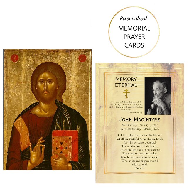 Jesus Christ Icon Gedenkkarte Platzkarte (Von Creator hochgeladen)
