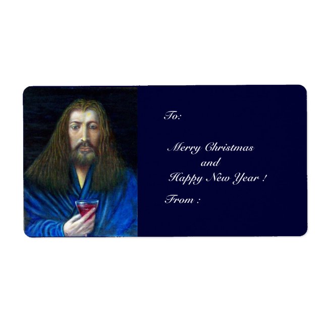 JÉSUS CHRIST, LE ÉTIQUETTE DE LA CHALICE (Devant)