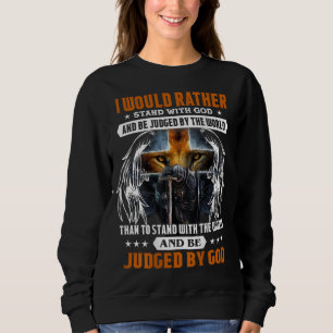 Jesus Christ Lion Cross Ritter Zitat Sprichwort fü Sweatshirt
