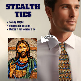 Jesus Christ Mosaic Stealth Krawatte