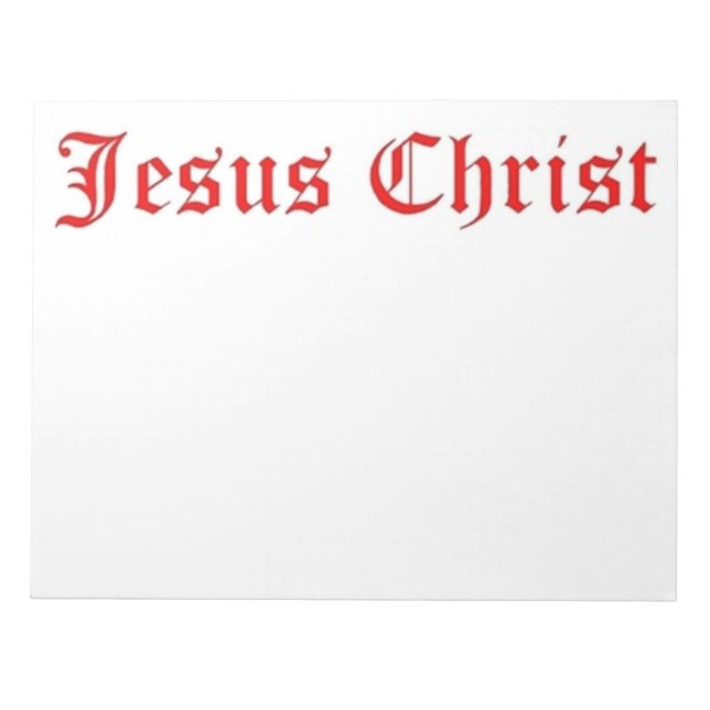 JESUS CHRIST NOTIZBLOCK (Vorderseite)
