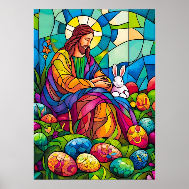 Jesus Christ Osterkirchenfenster Poster (Vorne)