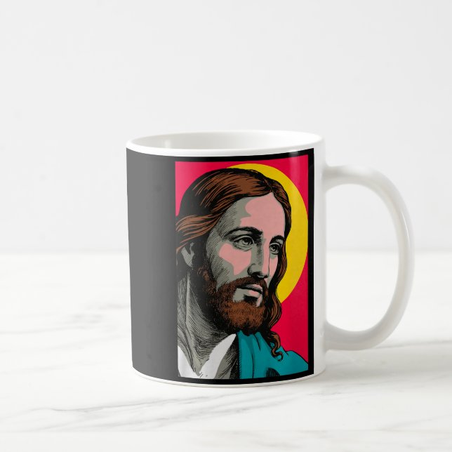 Jesus Christ P Art Religious Easter &amp; Christma Kaffeetasse (Rechts)