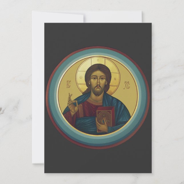 Jesus Christ Pantocrator Einladung (Vorderseite)
