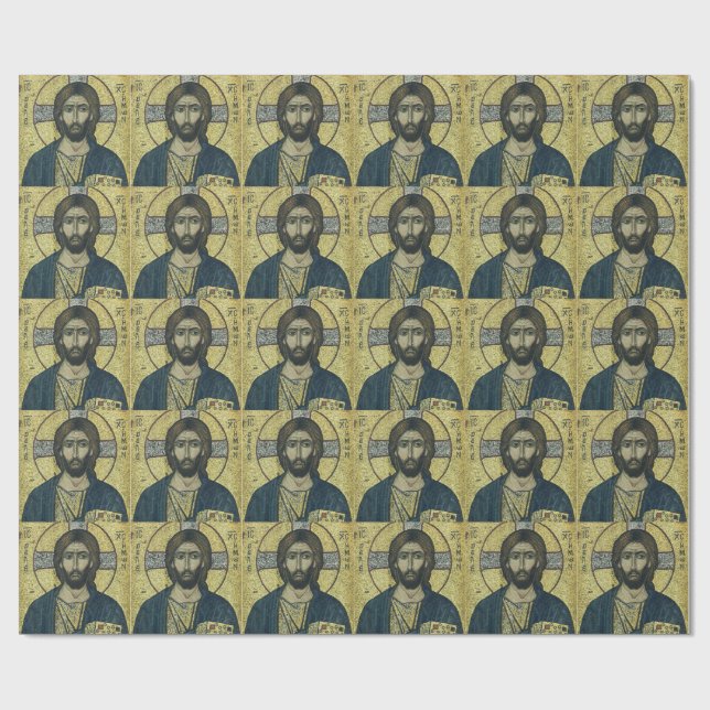 Jesus Christ Pantocrator Geschenkpapier (Flach)