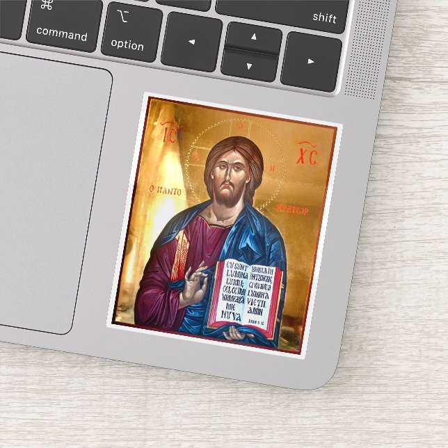 Jesus Christ Pantocrator Icon Aufkleber (Detail)